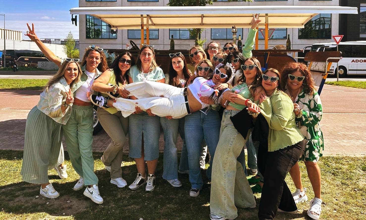 Prosecco Bike Amsterdam celebration